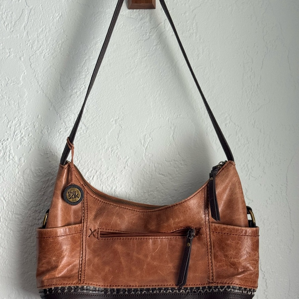 The Sak Brown Leather Shoulder Bag